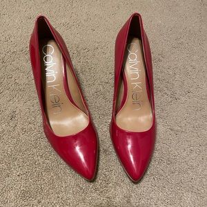 NWOT Calvin Klein Red Heels Size 7.5